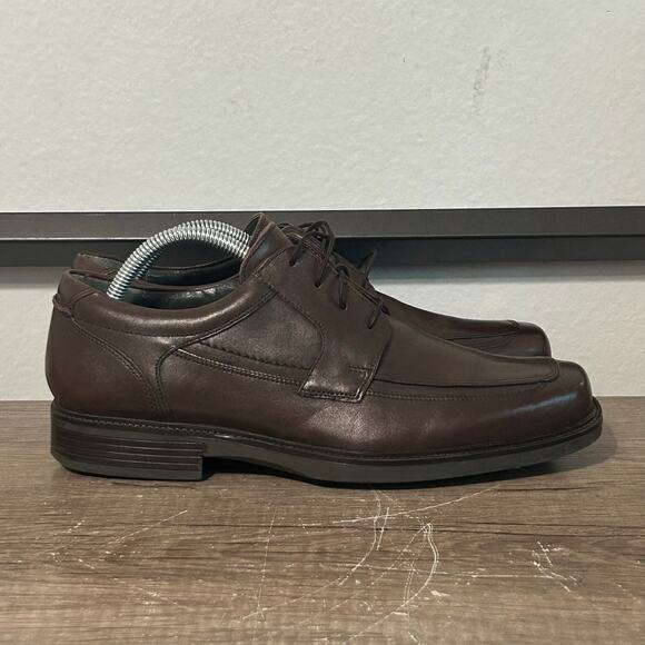 Johnston and Murphy Norvell Moc Toe Men’s Leather Dress Shoes Size 8.5 Brown - Picture 3 of 8